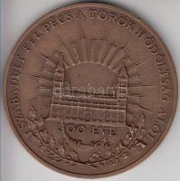 Bozó Gyula (1913-2004) 1986. "300 éve szabadult fel Pécs a török hódoltság alól" nagyalakú Br emlékérem (70mm) T:1- ph.