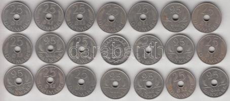 Dánia 1966-86. 25ö (21x) klf T:1-,2 Denmark 1966-86. 25 ore (21x) different C:AU,XF