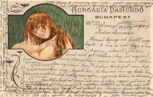 1899 Hungária Vasfürdő litho