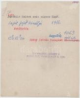 1916 Kerny István (1879-1963): Tálcán kínálja magát (Fotótréfa). Trükkfotó, hátoldalon szerzői pecsé...