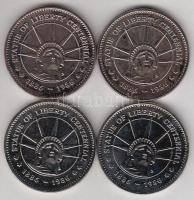 Amerikai Egyesült Államok 1986. 100 éves a Szabadság-szobor fém emlékérem (60x) T:1,2 USA 1986. "100th Anniversary of the Statue of Liberty" metal medallions (60x) C:UNC,XF