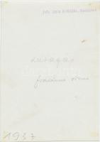 1937 Kinszki Imre (1901-1945): Szúrágás. Hátoldalon jelzett, 13x18cm