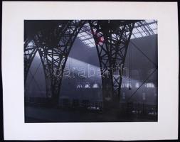 1938 Osoha László: Vasszerkezet. Hátoldalon jelzett, 22x27,5cm (hajlott)