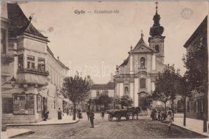 Győr, Erzsébet tér, templom, Abadie (EB)
