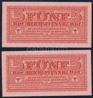 Német 3.Birodalom / Deutsche Wehrmacht (Német Véderő) 1942. 5RPf (2x) T:I
German Third Reich / Deuts...