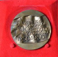 1950-1980. "A Tanácsok megalakulásának harmincadik évfordulójára" Br plakett (106.37mm) dísztokban T:2