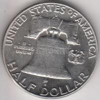 Amerikai Egyesült Államok 1961. 1/2$ Ag "Benjamin Franklin" T:2- tanúsítvánnyal USA 1961. 1/2 Dollar Ag "Benjamin Franklin" C:VF with certificate