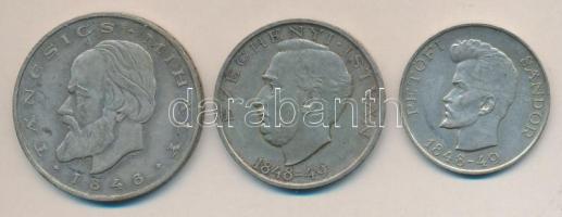 1948. 5Ft "Petőfi" + 10Ft "Széchenyi" + 20Ft "Táncsics" Ag sor T:2