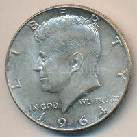 Amerikai Egyesült Államok 1964. 1/2$ Ag "Kennedy" T:2 USA 1964. 1/2 Dollar Ag "Kennedy" C:XF