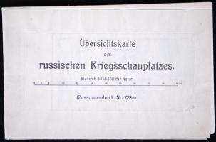 1914-1918 Übersichtskarte des russischen Kriegsschauplatzes. A keleti front térképe /
Map of the Eas...