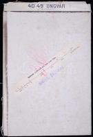 cca 1914 Ungvár katonai térképe, 57x36cm