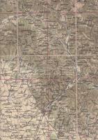 cca 1914 Ungvár katonai térképe, 57x36cm