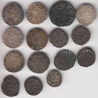 Vegyes középkori denar tétel 15db klf darabbal! T:vegyes