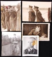 cca 1940 5 db Luftwaffe katonákról készült fotó