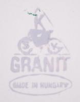 2 db Gránit márkajelzésű, kézi festésű, mázas fajansz falitányér d: 22 cm