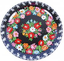 2 db Gránit márkajelzésű, kézi festésű, mázas fajansz falitányér d: 30 cm