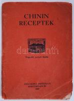 Chinin receptek. Negyedik javitott kiadás. Amsterdam-W., 1938, Cinchona-Istituut. Fűzött, 47p