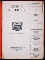 Chinin receptek. Negyedik javitott kiadás. Amsterdam-W., 1938, Cinchona-Istituut. Fűzött, 47p