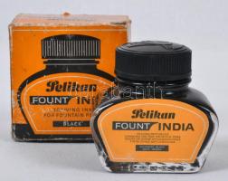 Pelikan Fount India, teli üveg fekete tinta eredeti dobozában /  Full bottle black ink in original box