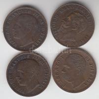 Olaszország 1867M 1c Cu + 1895R 1c Cu + 1904R 1c Cu + 1906R 1c Cu T:2 Itlay 1867M 1 centesimo Cu + 1895R 1 centesimo Cu + 1904R 1 centesimo Cu + 1905R 1 centesimo Cu C:XF