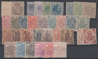 33 db spanyol okmánybélyeg
