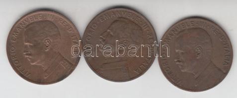 Olaszország 1909R 5c Cu + 1912R 5c Cu + 1913R 5c Cu T:2,2- Itlay 1909R 5 centesimi Cu + 1912R 5 centesimi Cu + 1913R 5 centesimi Cu C:XF,VF