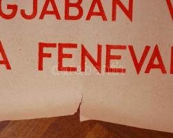 1945 Ék Sándor: Nagyméretű antifasiszta propaganda plakát 80x110 cm (alul kis beszakadás, egyébként ...