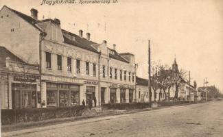 Nagykikinda Koronaherceg út, Hoffmann Péter, Grifatong Péter üzletei, Café Korzó / street, shops