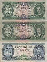 1949-1969. 10Ft (5x) 4klf + 1980. 20Ft T:vegyes