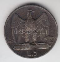 Olaszország 1927. 5L Ag "Viktor Emanuel" T:2- patina
Italy 1927. 5 Lire Ag "Vittorio ...