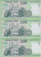 2007. 200Ft "FA" + "FB" + "FC" T:I