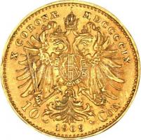 Ausztria 1909. 10K Au "Ferenc József kis fej" (3,39g/0.900) T:1-,2 apró ph.
Austria 1909. ...