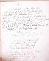 cca 1840 Régi kézzel írt német napló és zenei témájú könyv, hozzá levelezés /
cca 1840 Vintage handw...