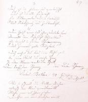 cca 1840 Régi kézzel írt német napló és zenei témájú könyv, hozzá levelezés /
cca 1840 Vintage handw...