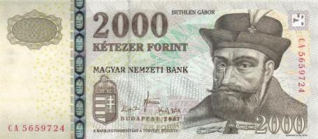 2007. 2000Ft "CA" + "CB" T:I