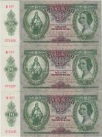 1936. 10P (3x) egymásutáni sorszámmal T:I