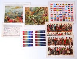 cca 1900 7 db kőnyomat vegyes témákkal / 7 lithographies 22x30 cm