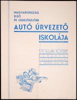 cca 1940 Autó úrvezető iskola reklámnyomtatvány 4 p.