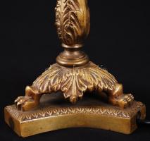 Régi, üvegbúrás asztali lámpa, üvegen kis repedés / Vintage lamp (small crack on glas) 40 cm