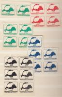 131 db régi levélzáró, egy része magyar irredenta, a többi német a 10-es évekből, közepes berakóban