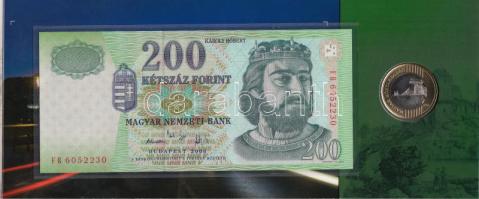 2009. 200Ft elsőnapi veret díszcsomagolásban + 2006. 200Ft "FB" "Búcsú a 200Ft-os bankjegytől" T:I,BU Csak 12.000db!