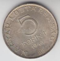 1948. 5Ft Ag "Petőfi" T:2-