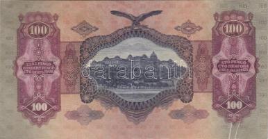 1930. 100P nyomdai papírránccal és festékhiánnyal T:II-