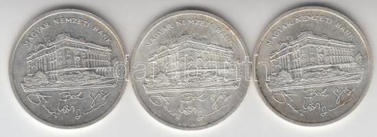 1992. 200Ft Ag "MNB" (3x) T:2