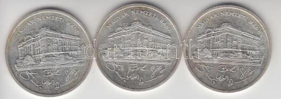 1992. 200Ft Ag "MNB" (3x) T:2