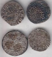 1490-1503. Denár "II. Ulászló" 4db különböző  T:2-,3