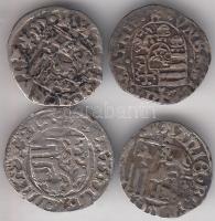 1490-1503. Denár "II. Ulászló" 4db különböző  T:2-,3