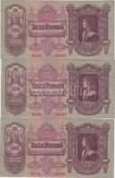 1930. 100P "*E" sorozat (3x) egymásutáni sorszámmal T:I-
