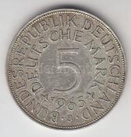 NSZK 1965J 5M Ag T:2- GFR 1965J 5 Mark Ag C:VF