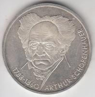 NSZK 1988D 10M Ag "Arthur Schopenhauer" T:2 GFR 1988D 10 Mark Ag "Arthur Schopenhauer" C:XF